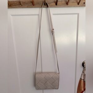 H&M Woven Design Crossbody Purse - Cream